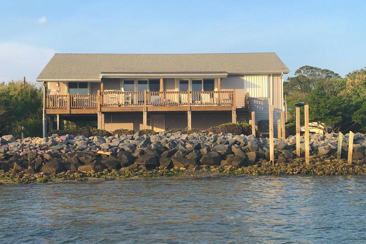 Waterfront Harkers Island Home Sunset View And Dock Esterno foto